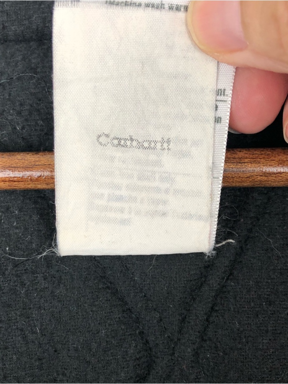 Vintage Men’s Carhartt Duck Jacket with Hood and Leather Logo Patch - Picture 10 of 11